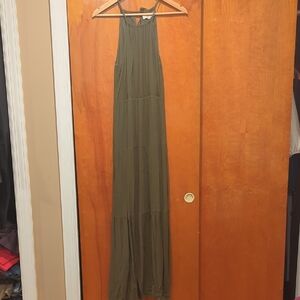 LOFT Olive Maxi Dress